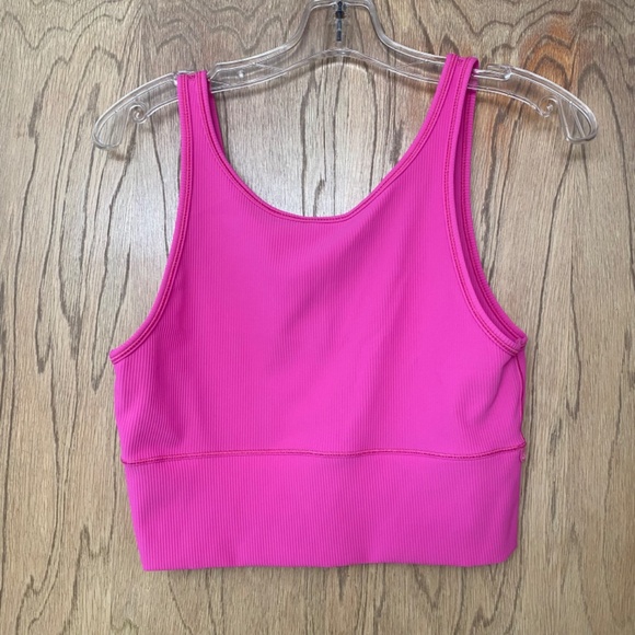 NWT Lululemon Power Pivot Tank Top *Rib SONIC PINK (sz 10) - Picture 3 of 5